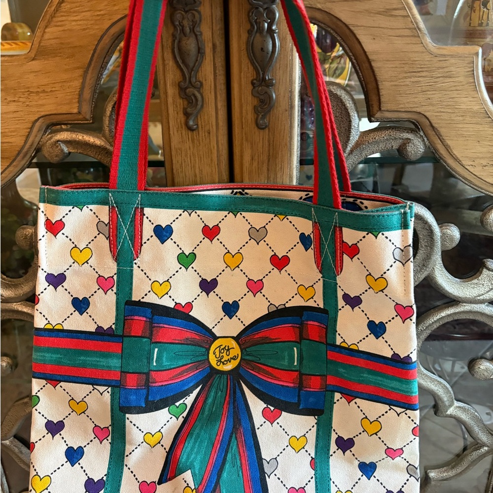 Brighton Colorful Heart Print Tote Bag